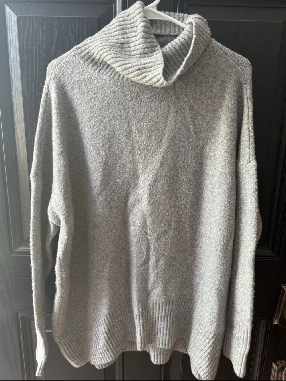 Daily Ritual Light Gray Turtleneck Sweater for Woman